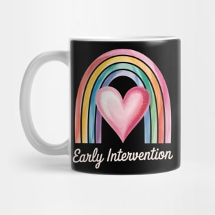 Rainbow Early Intervention Heart Teacher Interventionist Mug